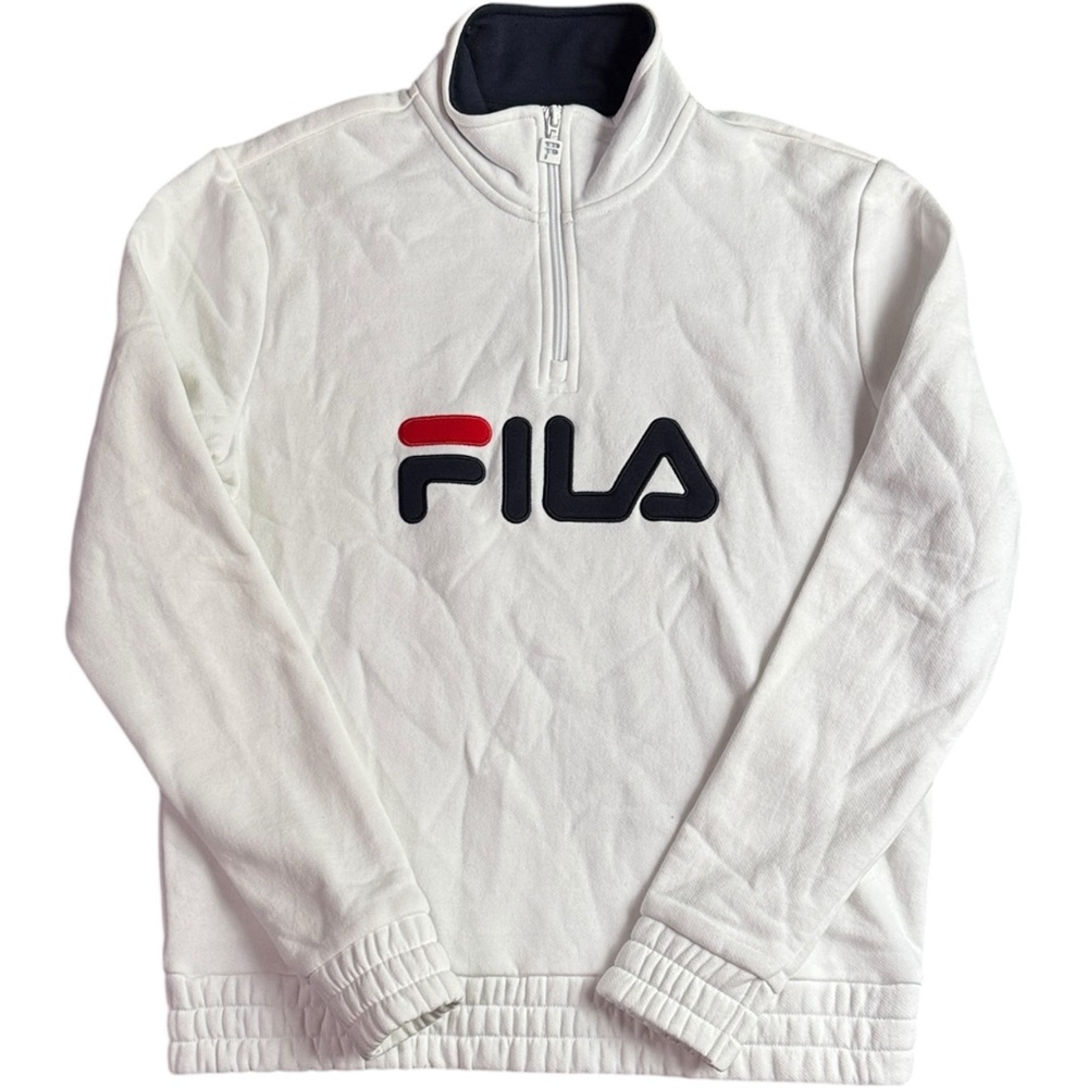 Fila White Quarter-Zip Tennis Sweatshirt Women’s Small NWOT